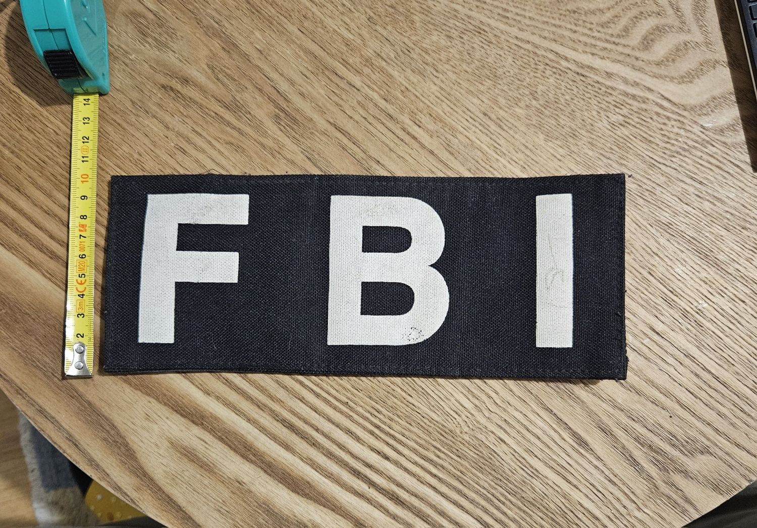 Naszywka patch patka FBI 25x10