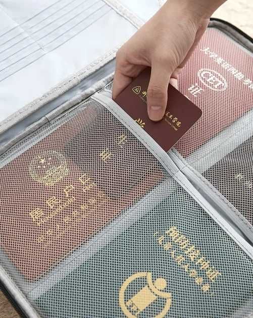 Органайзер папка для документов с кодовым замком на 2 отделения Черный