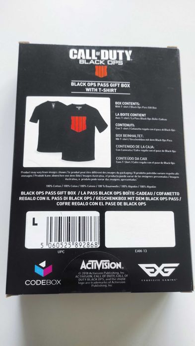*Novo Selado* Black Ops Pass Gift Box with T-shirt
