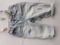 Spodnie jeansy 6-9m 74