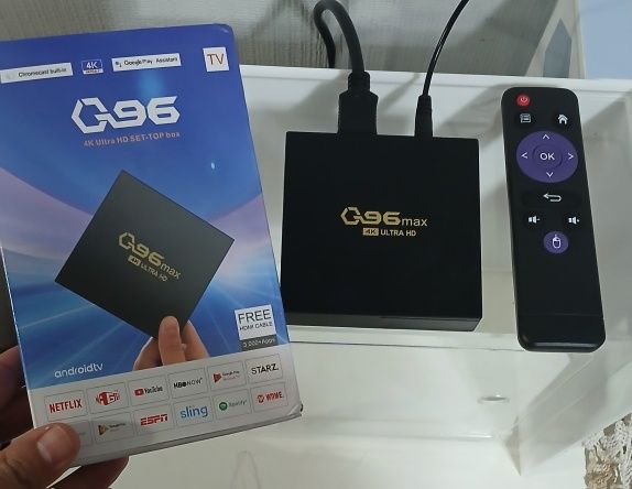 Q96 Max 8GB 128GB СМАРТ ТВ приставка Android 14 TV Box SMART TV 8k x96