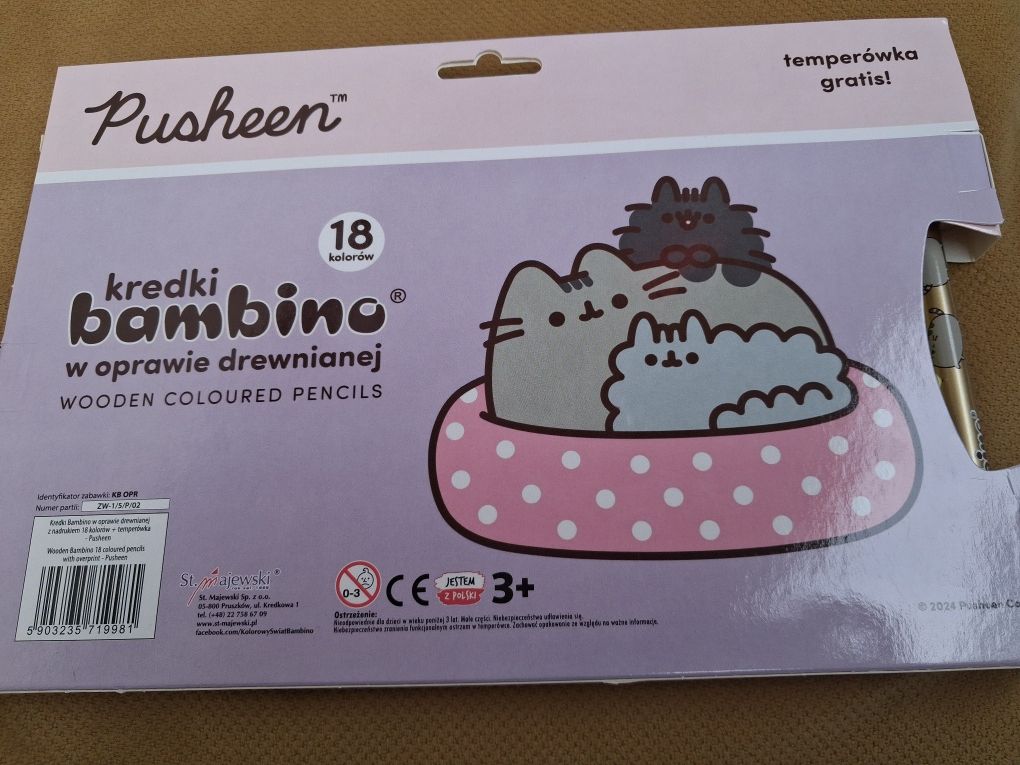 wyprzedaż! Kredki Bambino prezent wyprawka 18 grube złota gratis