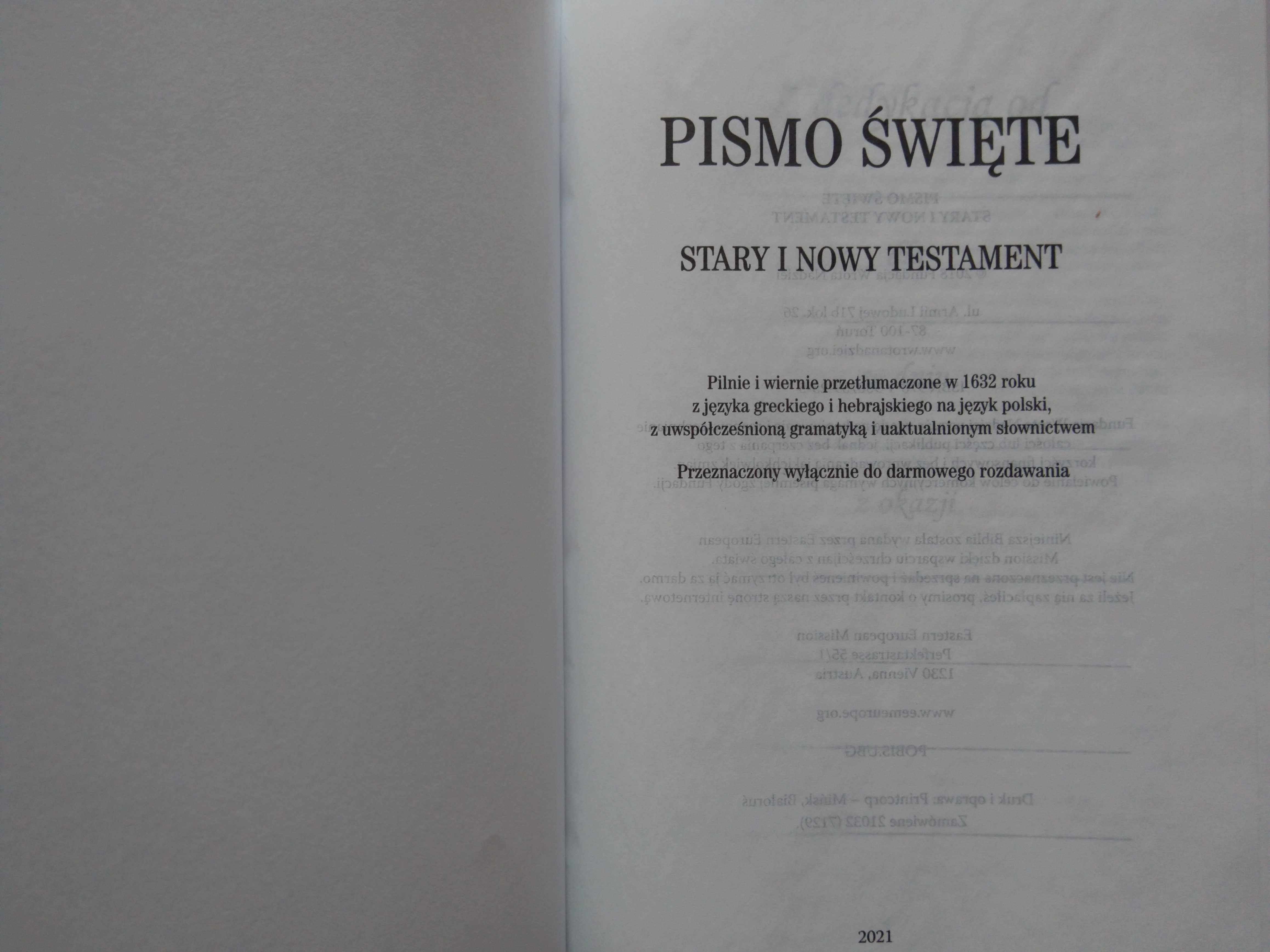 Pismo Święte. Nowy Testament