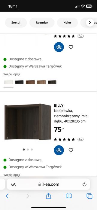 Nadstawka regał Billy ciemnobrązowy stan idealny