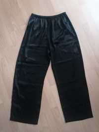 Czarne spodnie satynowe piżamy M