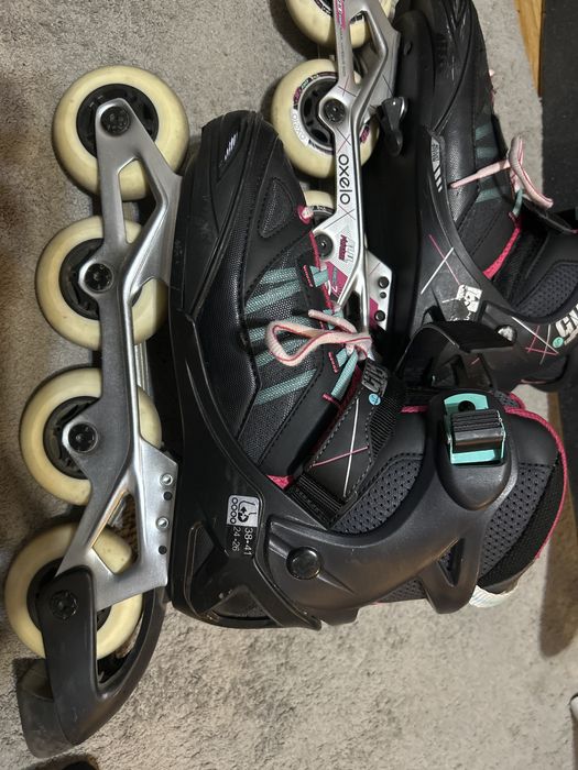 Patins inline oxelo com proteções