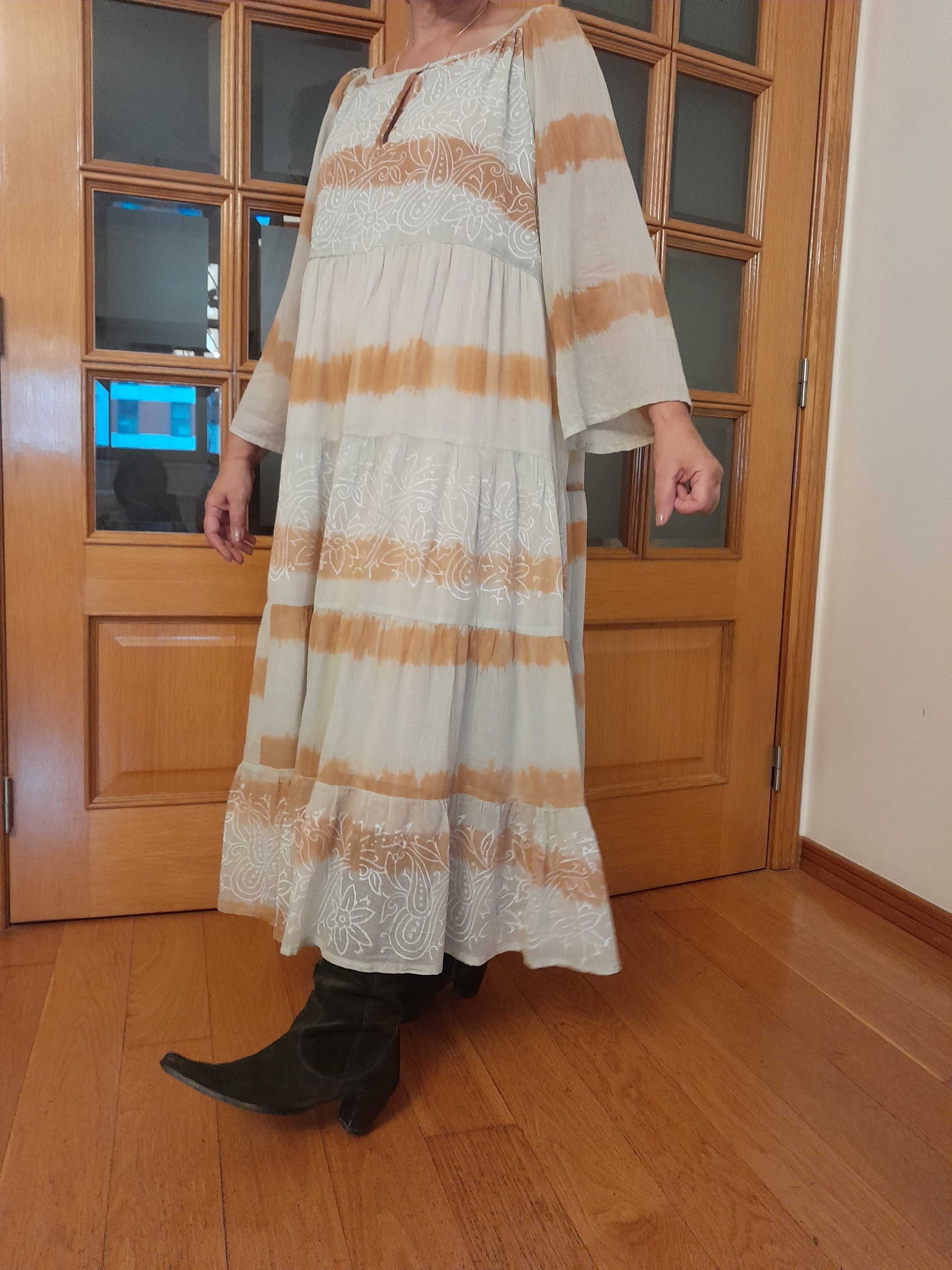 Vestido midi senhora , L / XL