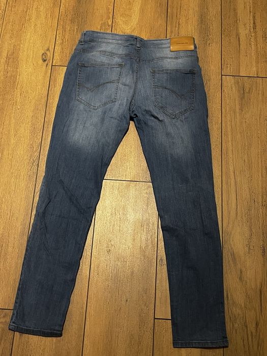 Niebieskie dżinsy skinny jeansy męskie