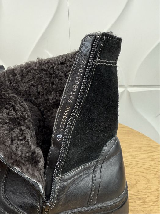 Чоловічі зимові чоботи черевики з натуральної шкіри/замши/хутро