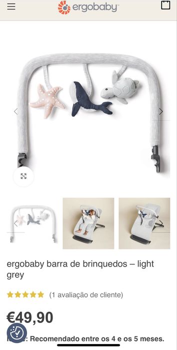 Espreguicadeira ergobaby + acessorios