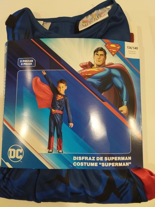 Fato de carnaval do super homem tam 8/10 anos