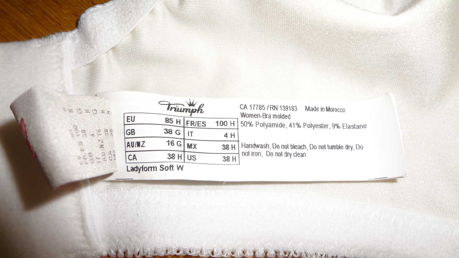 Biustonosz Triumph Ladyform Soft W 85H minimizer, nowy, biały