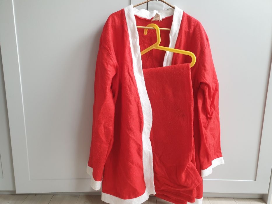 Przebranie strój świętego Mikołaja z flaneli spodnie plus kaftan XL