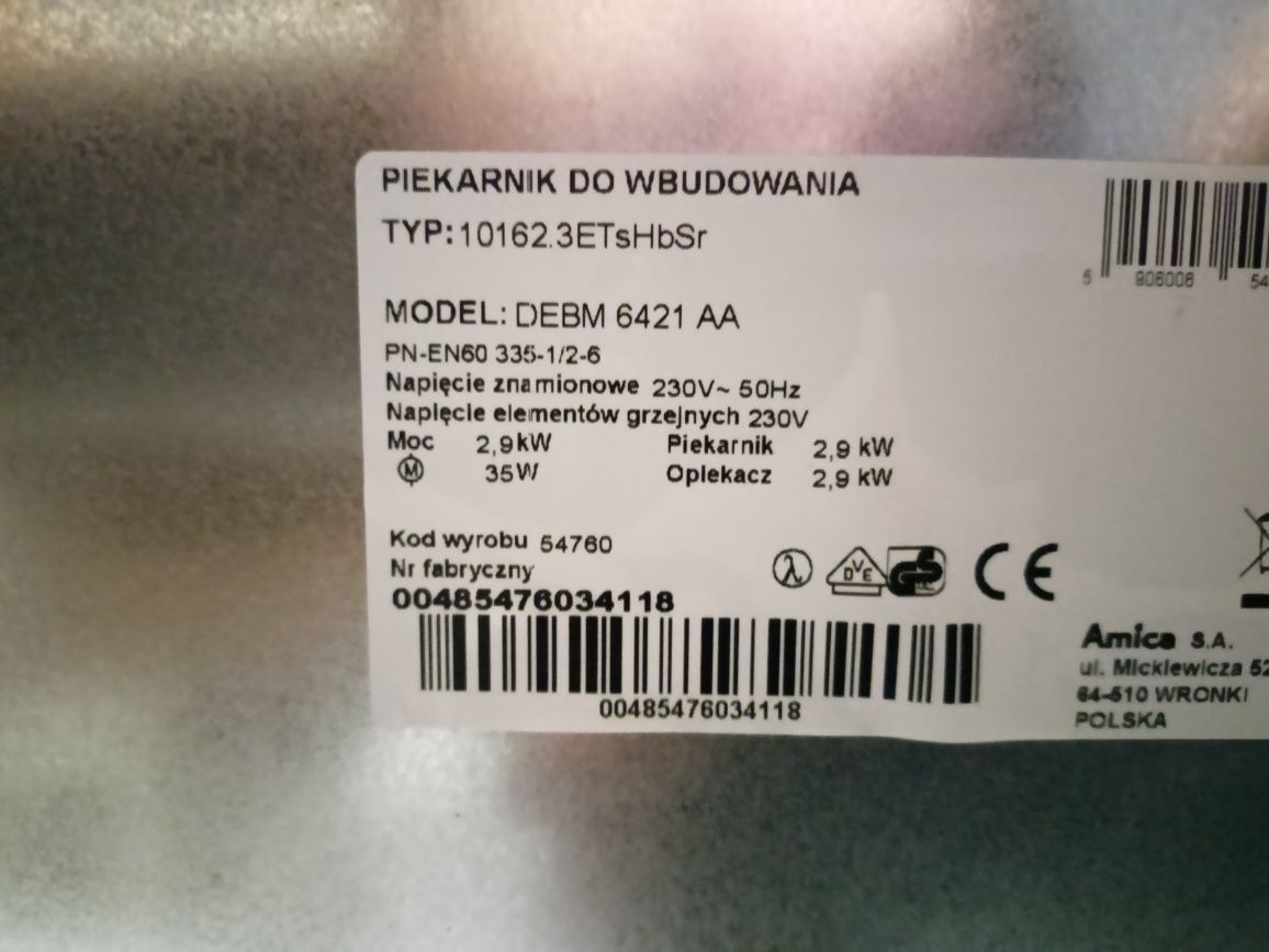 Piekarnik Amica DEBM 6421 AA