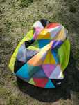 Ecopuf worek do siedzenia fotel sklum dzieci siedzisko patchwork