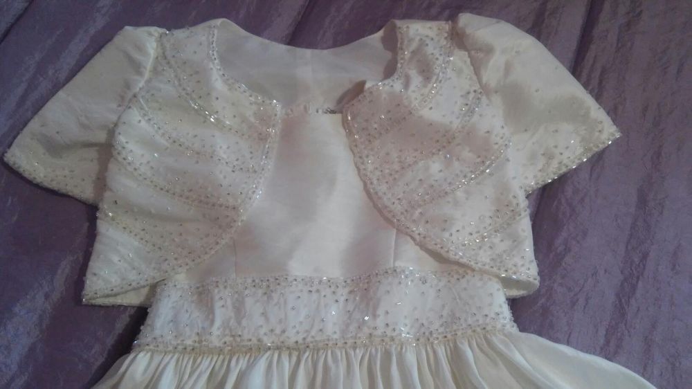 Vestido Menina das alianças ou Batizado (2 anos) - com misangas