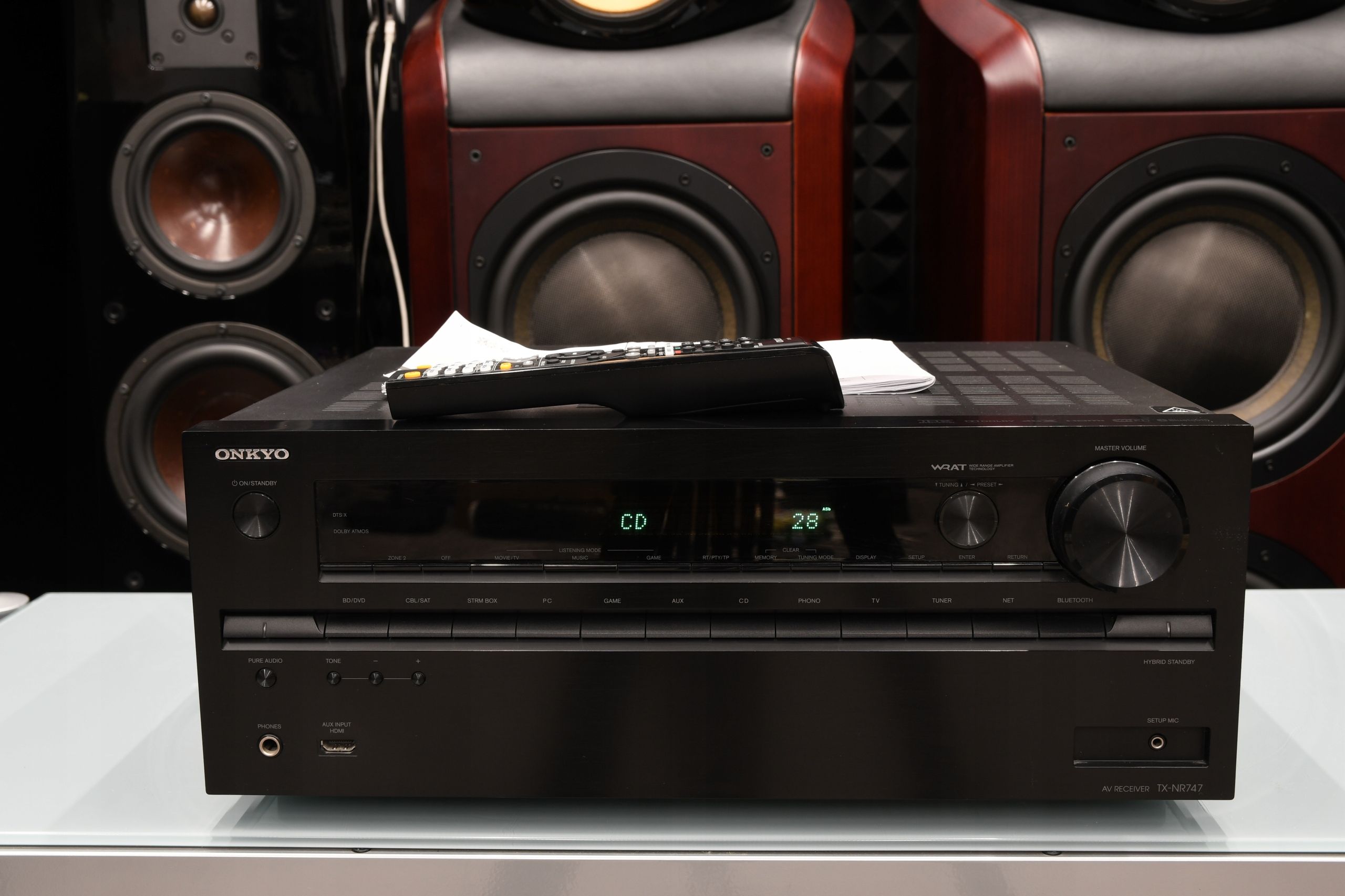 amplituner wzmacniacz do kina domowego stereo Onkyo TX-NR747 Atmos