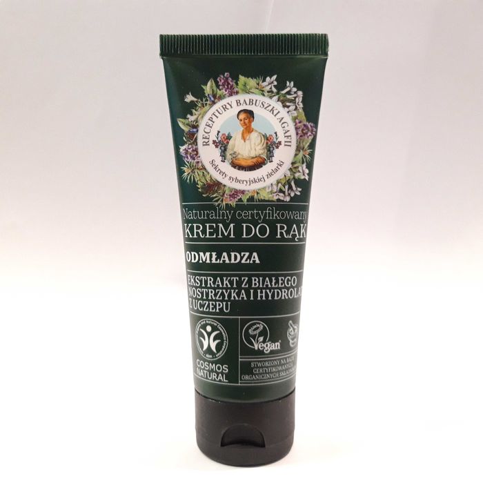 Agafia - Naturalny certyfikowany krem do rąk ODMŁADZA 75 ml