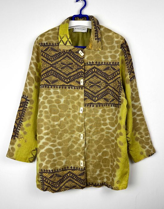 Koszula lniana RONDISSIMO ALAIN WEIZ hippie vintage oversize r. L