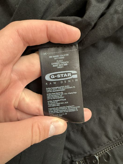 Чоловічий тренч плаш пальто на осінь G-star raw fleet garber trench