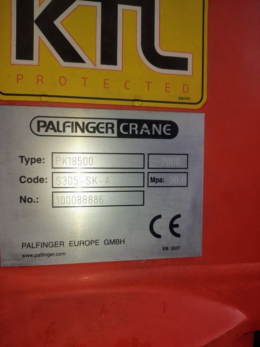 Кран маніпулятор Palfinger pk 18500