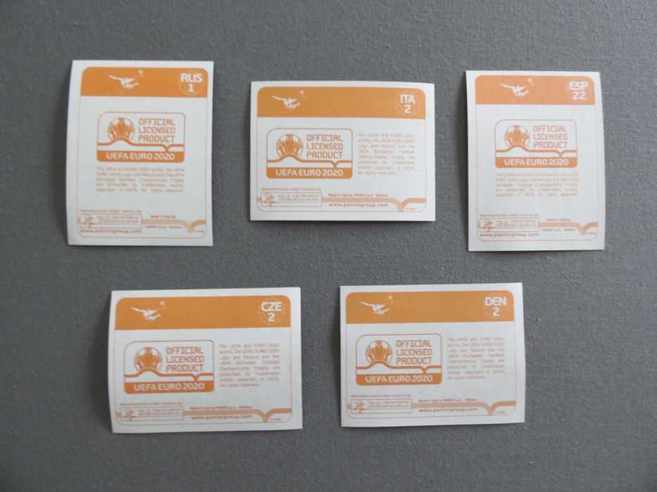 Cromos Panini Europeus 2008, 2012, 2016 e 2020