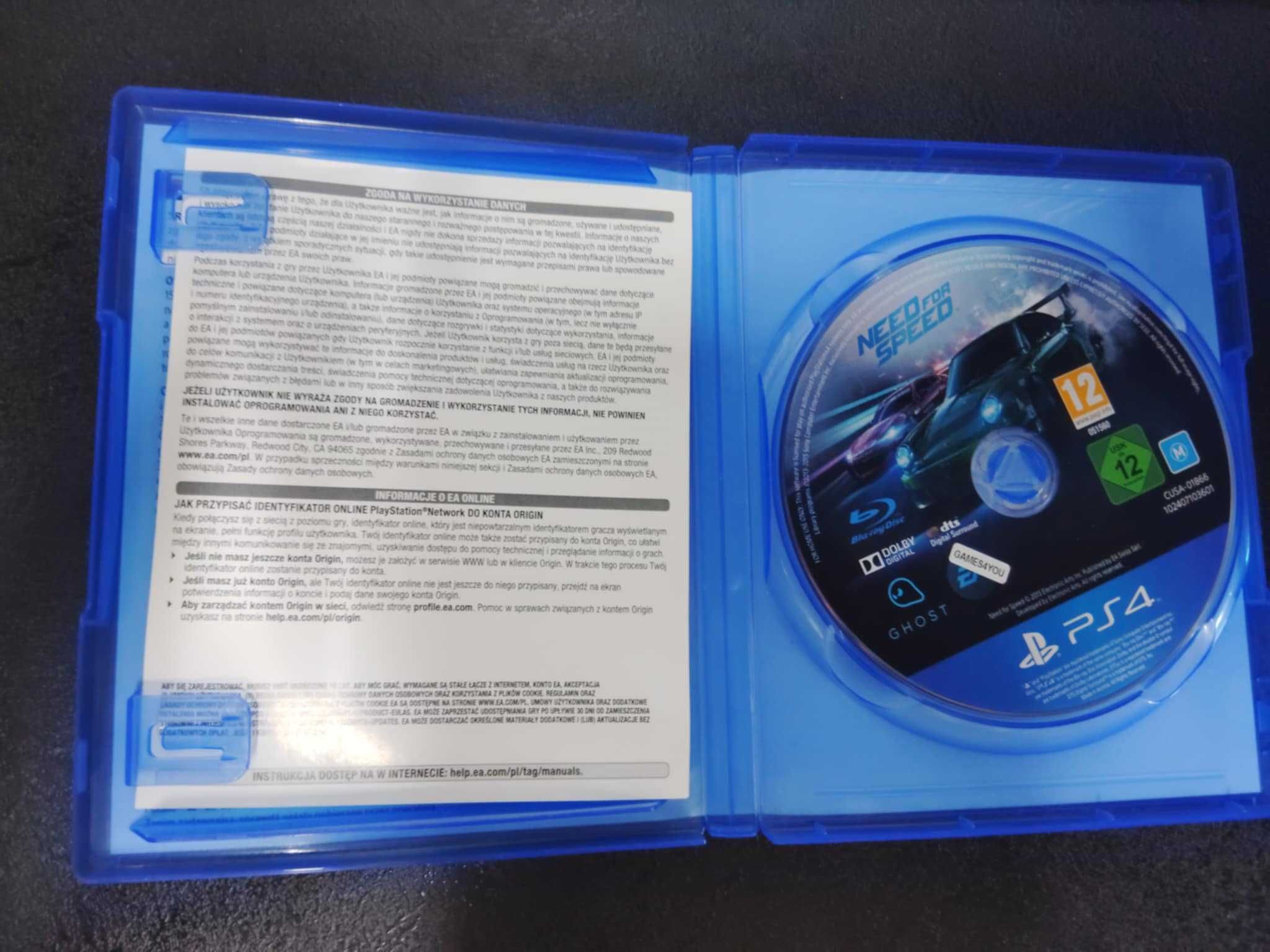 Need for Speed PS4 nfs 2016 PS4 Polska okładka