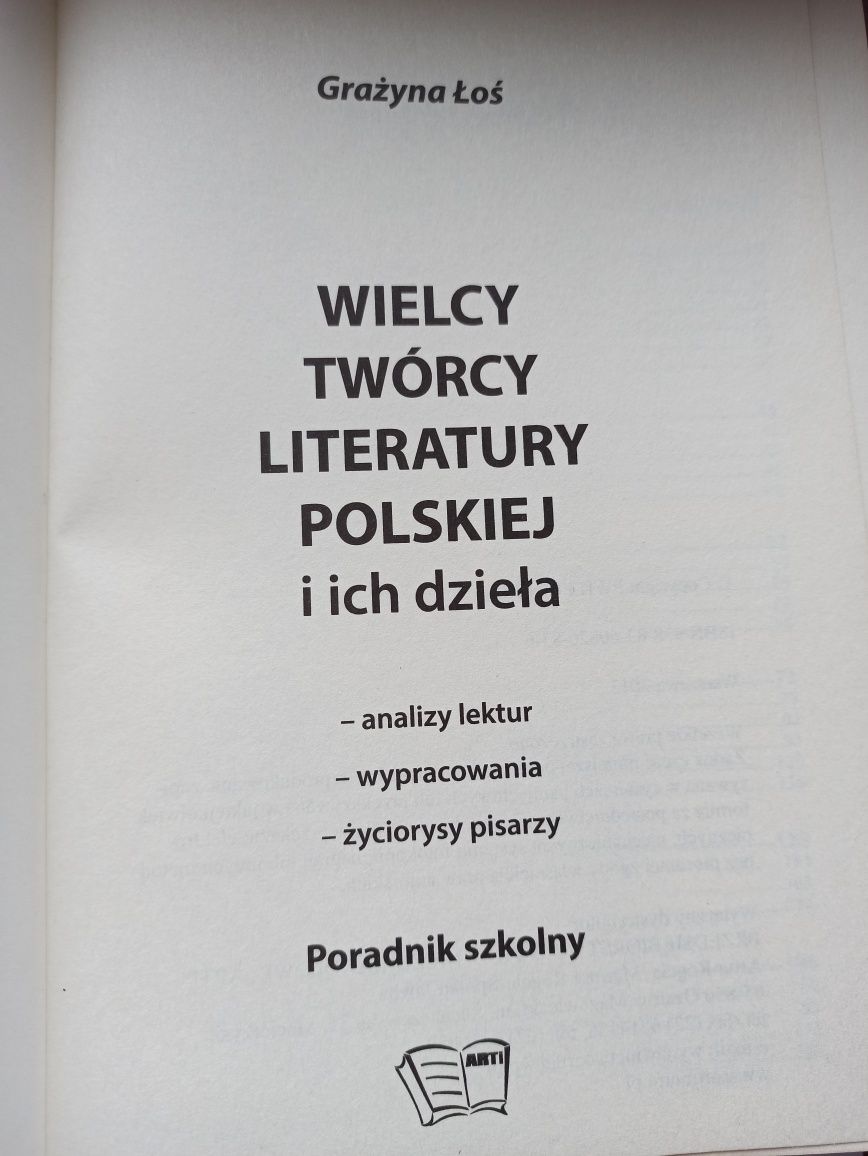 Wielcy twórcy literatury polskiej i ich dzieła Grażyna Łoś książka pap