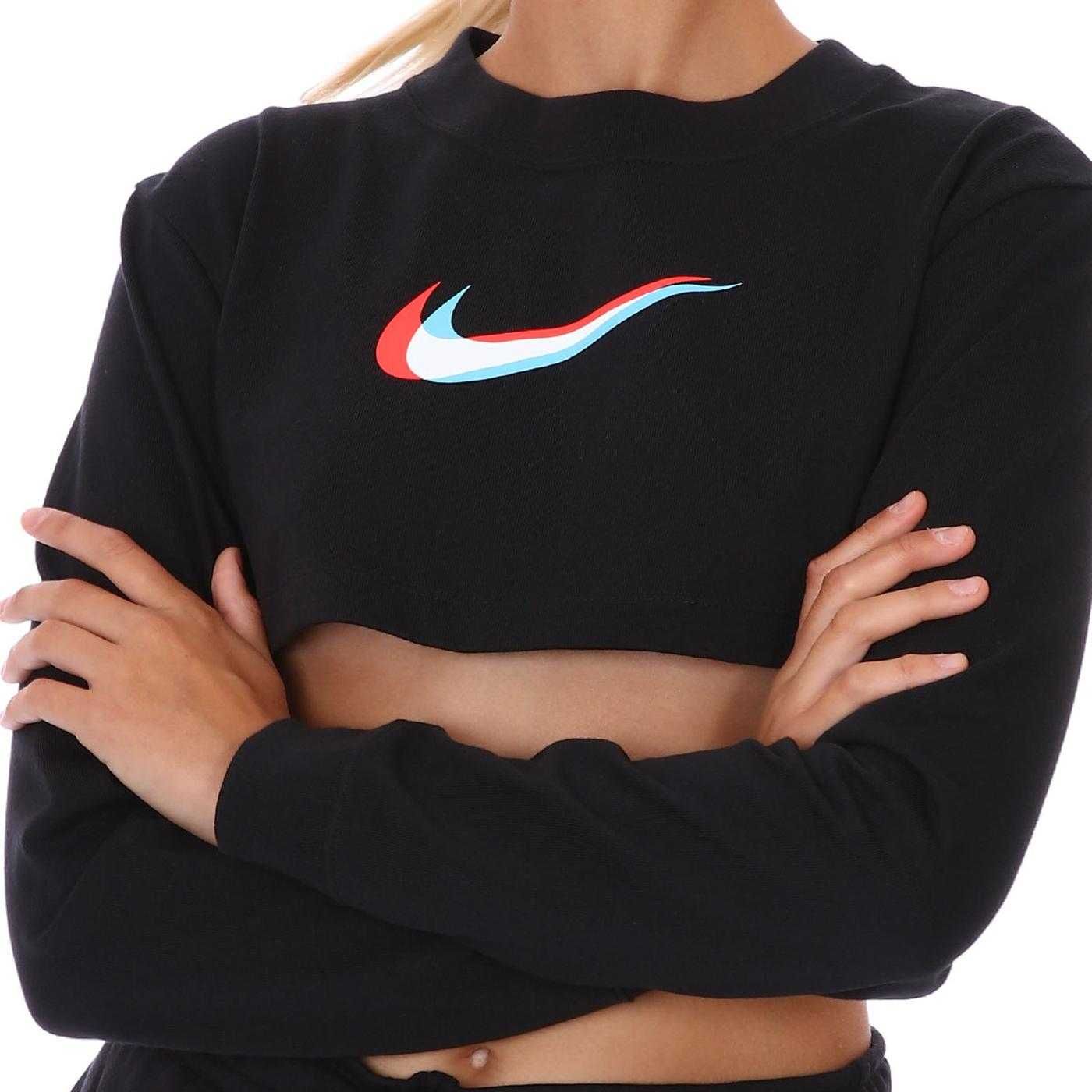 NIKE Crop Damski z długim rękawem Roz L Oryginalna Bluza Koszulka