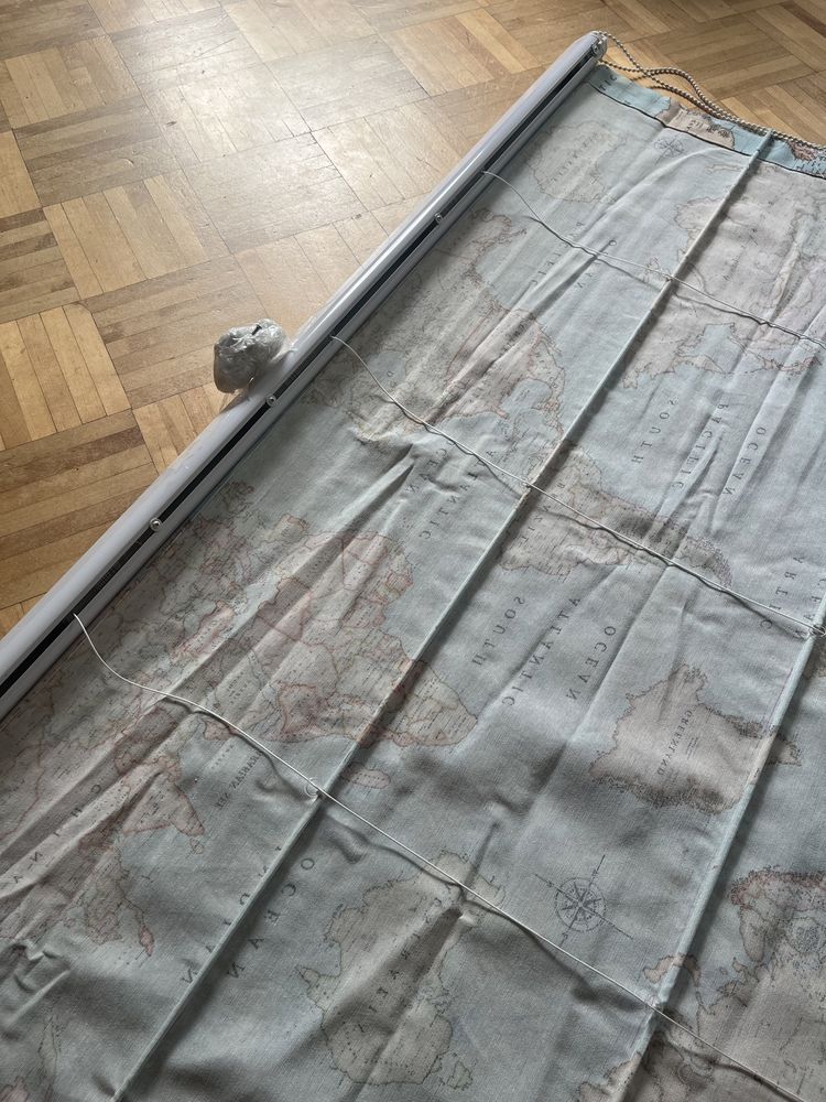 Roleta rzymska 120 x 150 cm 1,2 x 1,5m mapa świata