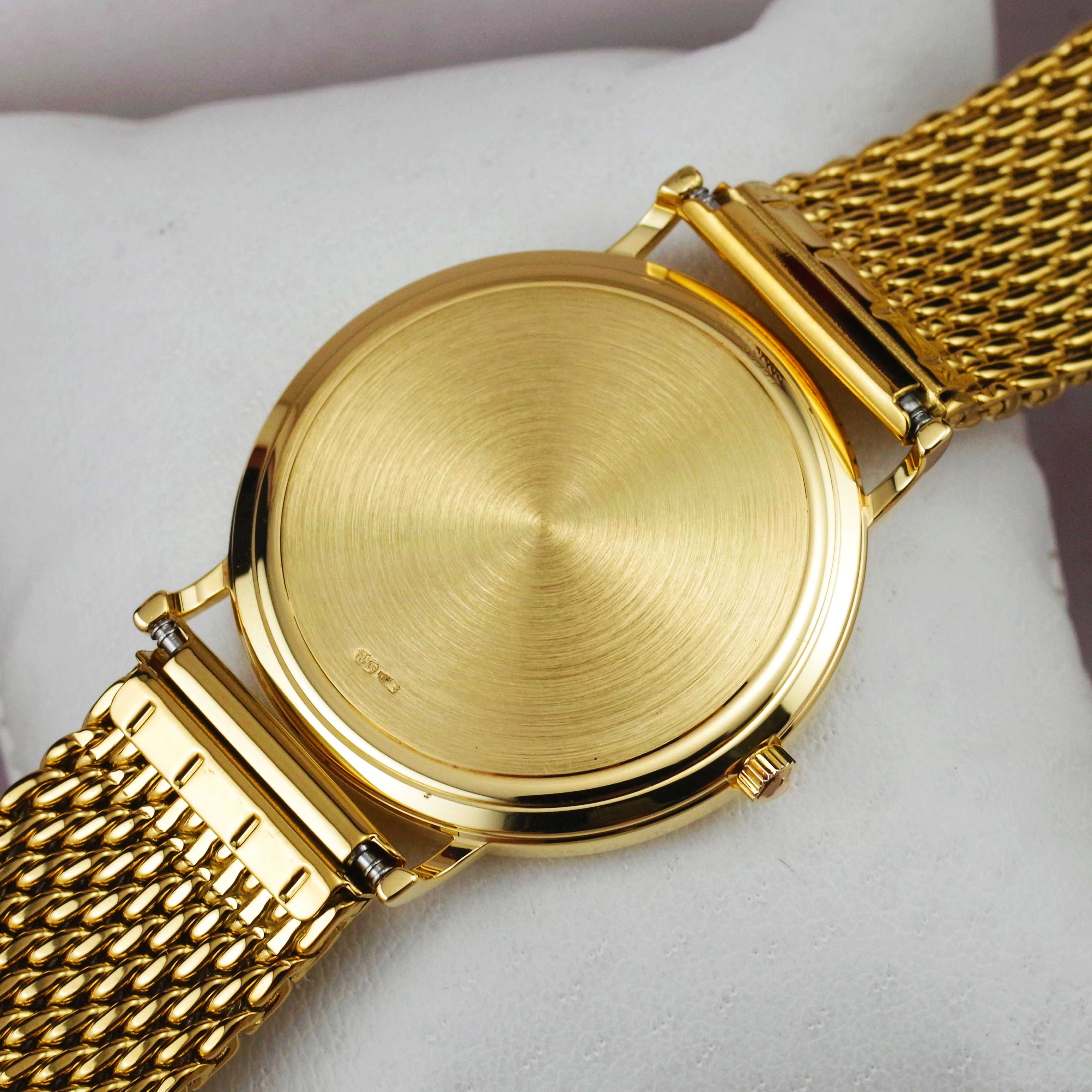 OMEGA zegarek męski LITE ZŁOTO 18K / 750 vintage cal. 1430 SZAFIR 1991
