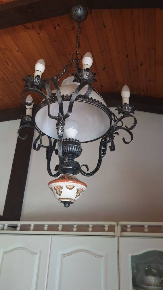 Żyrandol retro lampa wisząca sufitowa vintage