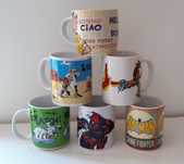 Canecas Astérix, Deadpoll, Batman, Fantastic Four, Lucky Luke.