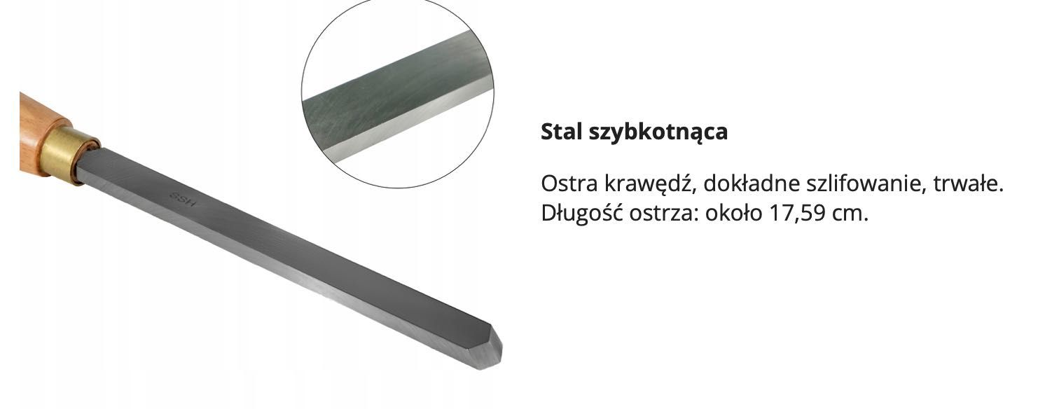 DŁUTA DO DREWNA Do Tokarki 8szt 17cm 9 szt. Stal szybkotnąca