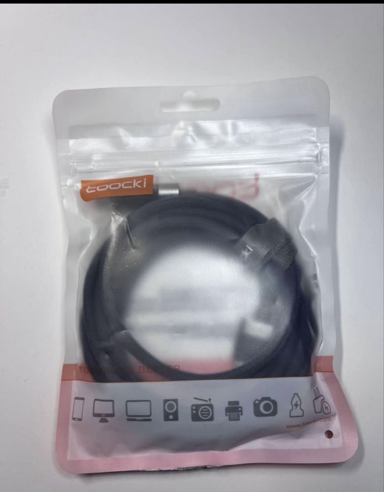 KABEL 2M USB-C type C  66W+miernik wyswietlacz