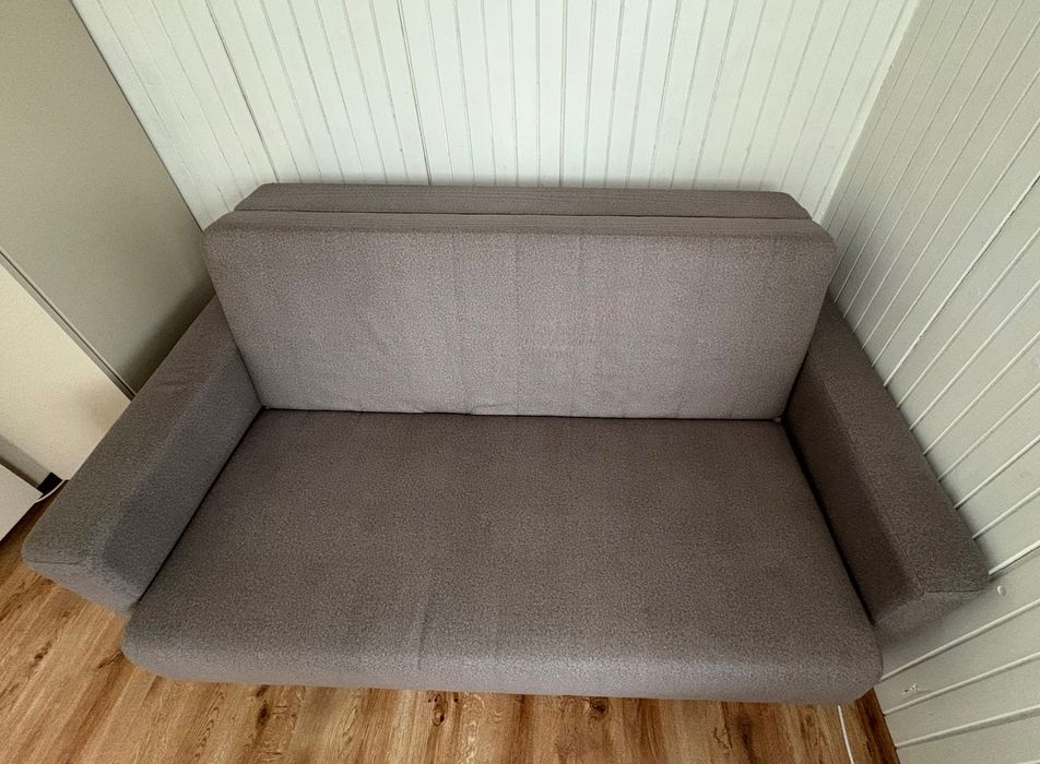 Kanapa z funkcją spania, dwuosobowa, sofa, pojemnik na pościel