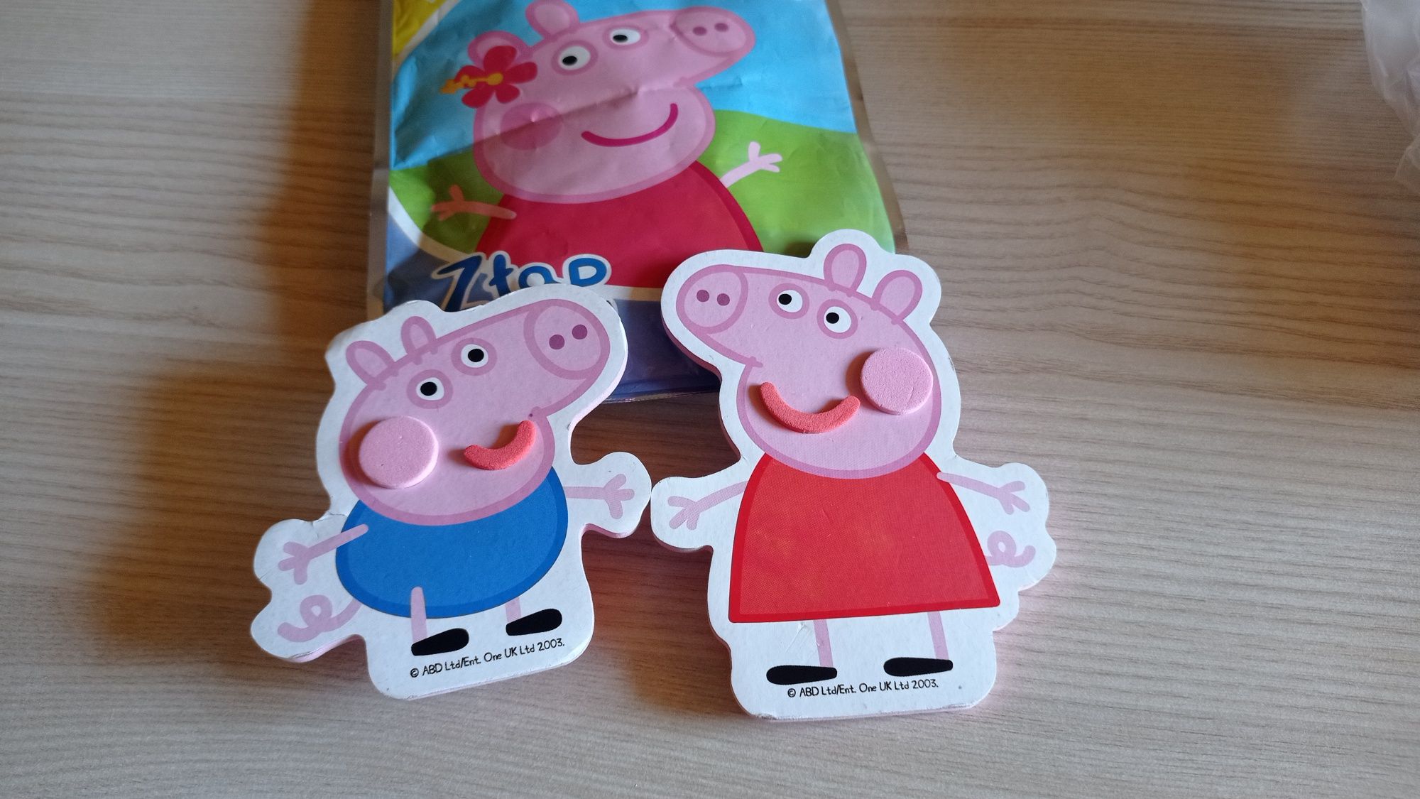 Świnka Peppa i George, 2 pacynki palczatki, zestaw Peppa Pig d dzieci