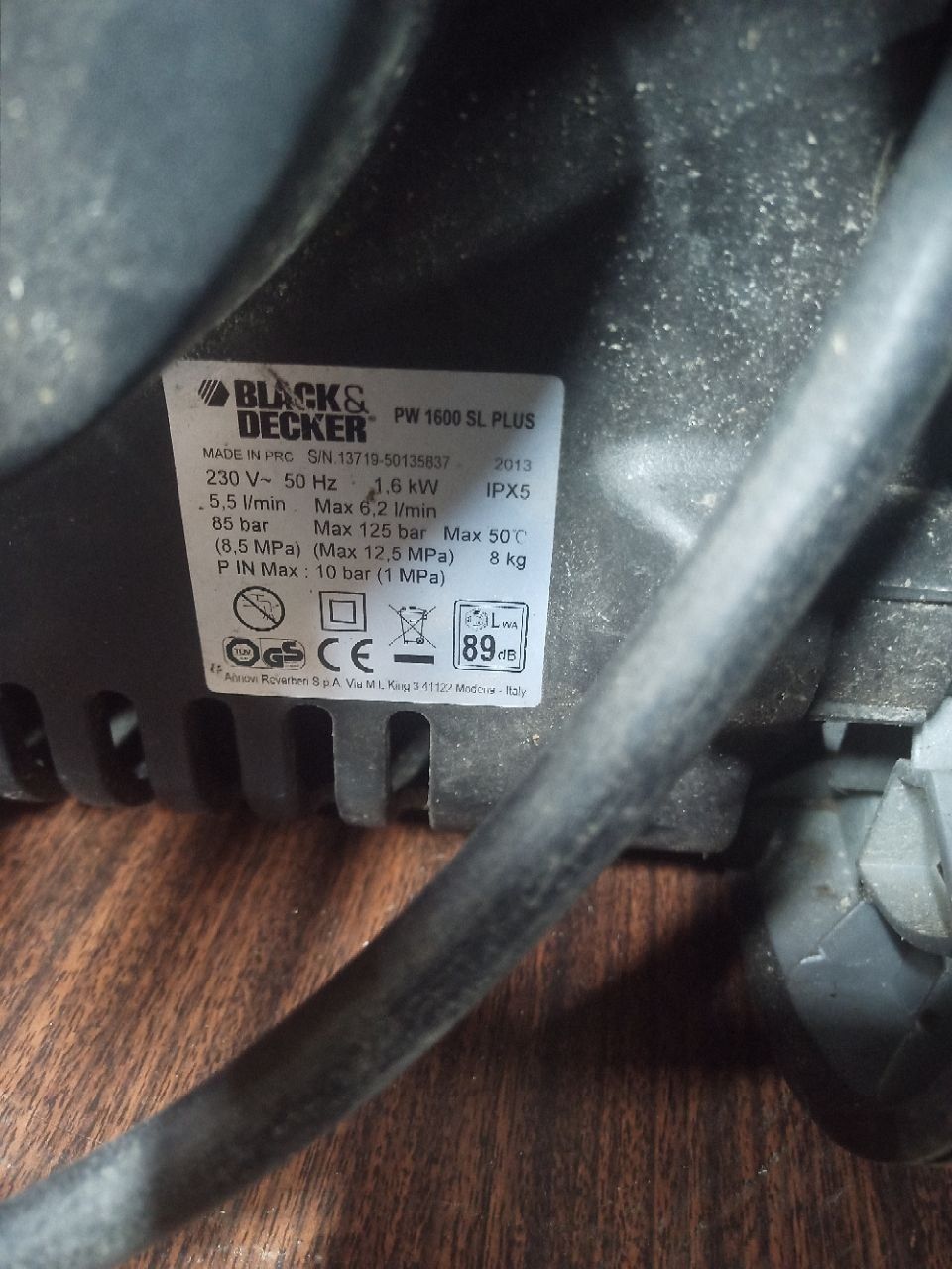 Мийка високого тиску Black & Decker PW1600SL