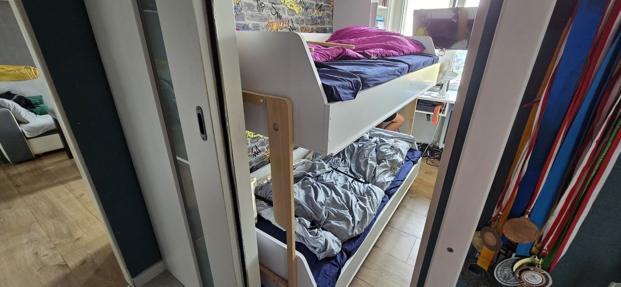Łóżko piętrowe chowane w szafie materace gratis!!!