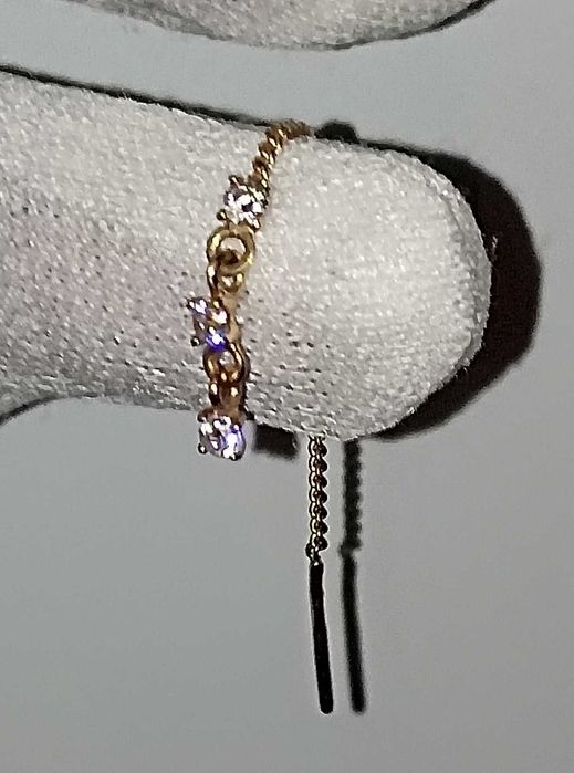 Сережка моно, 585 золото 1 шт.