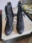 Buty botki skóra nubukowe czarne roz.38