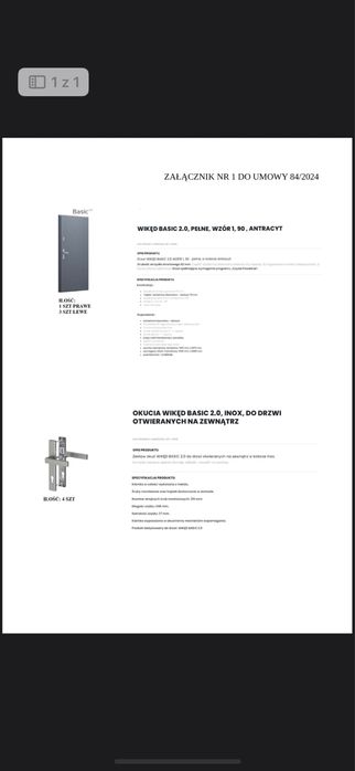 Drzwi zewnetrzne wikęd basic 2.0, antracyt – NOWE