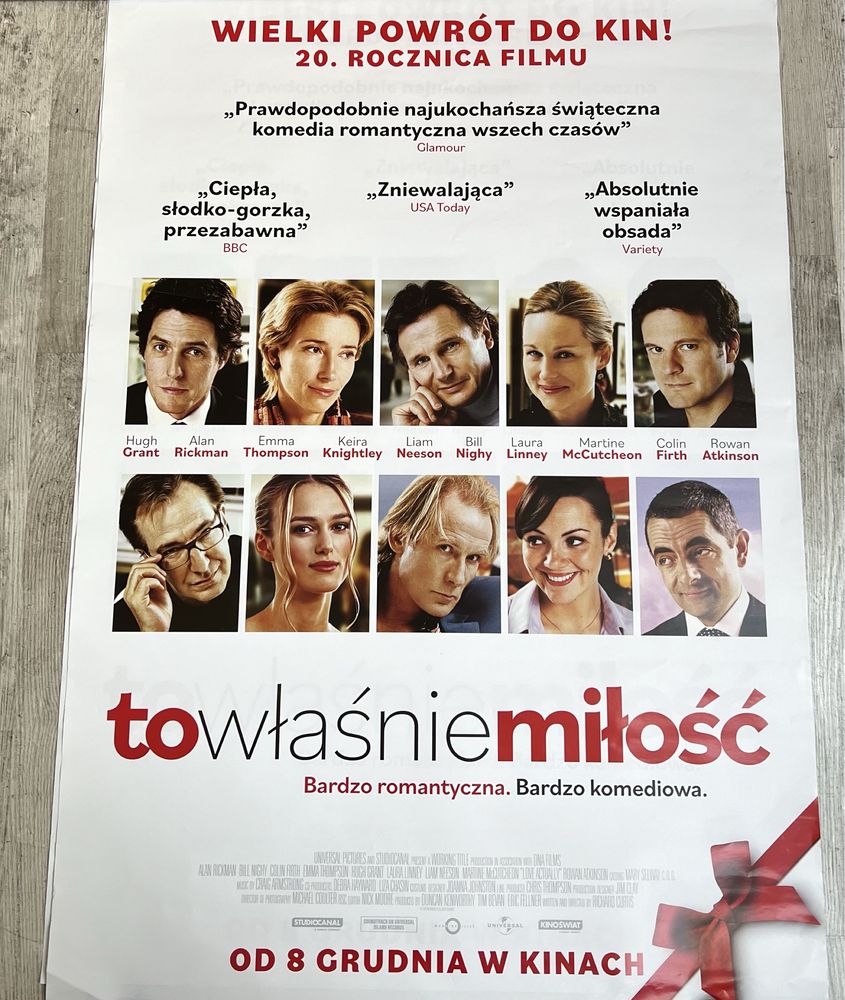 To właśnie miłość plakat filmowy kinowy Love Actually