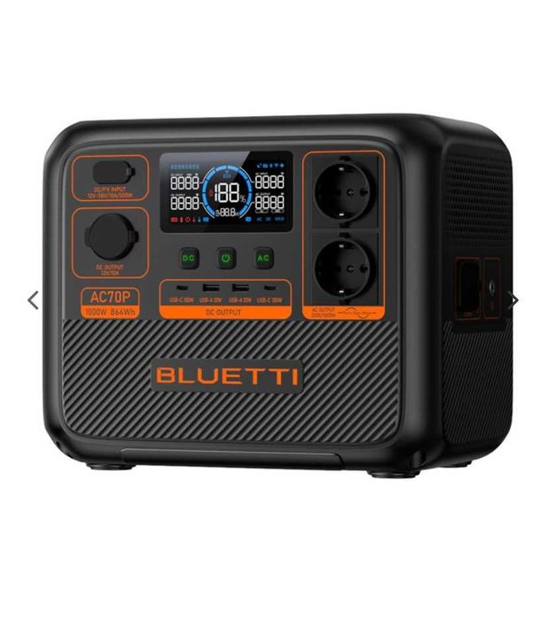 Зарядна станція BLUETTI AC70P | 1000 Вт 864 Вт·год