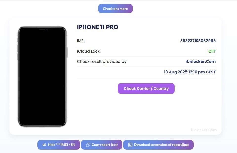 Смартфон Apple iPhone 11 Pro 64Gb