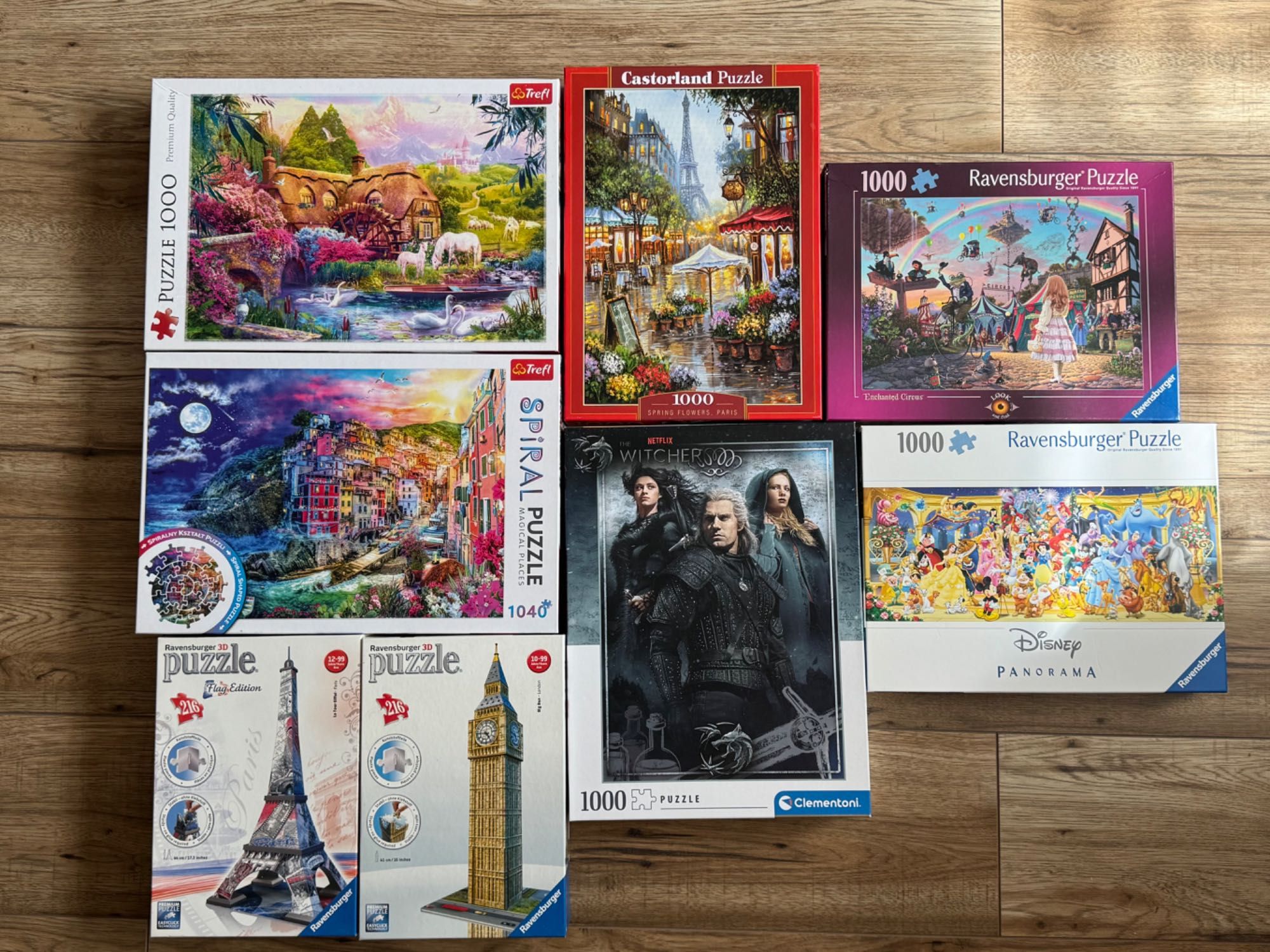 Puzzle 1000 elementów i puzzle 3D
