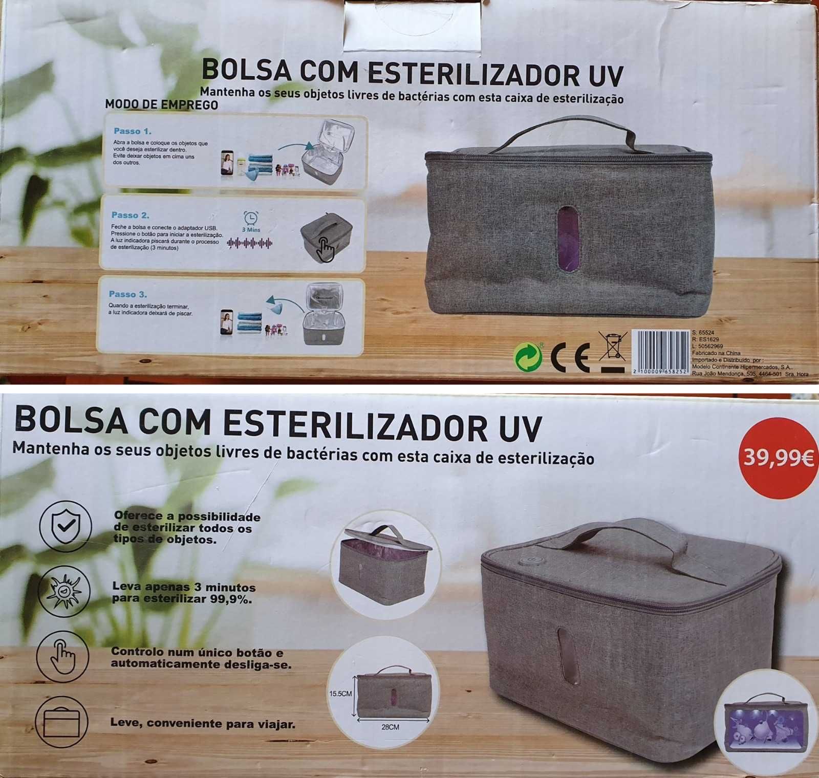 Bolsa com esterilizador UV (ultra violeta)