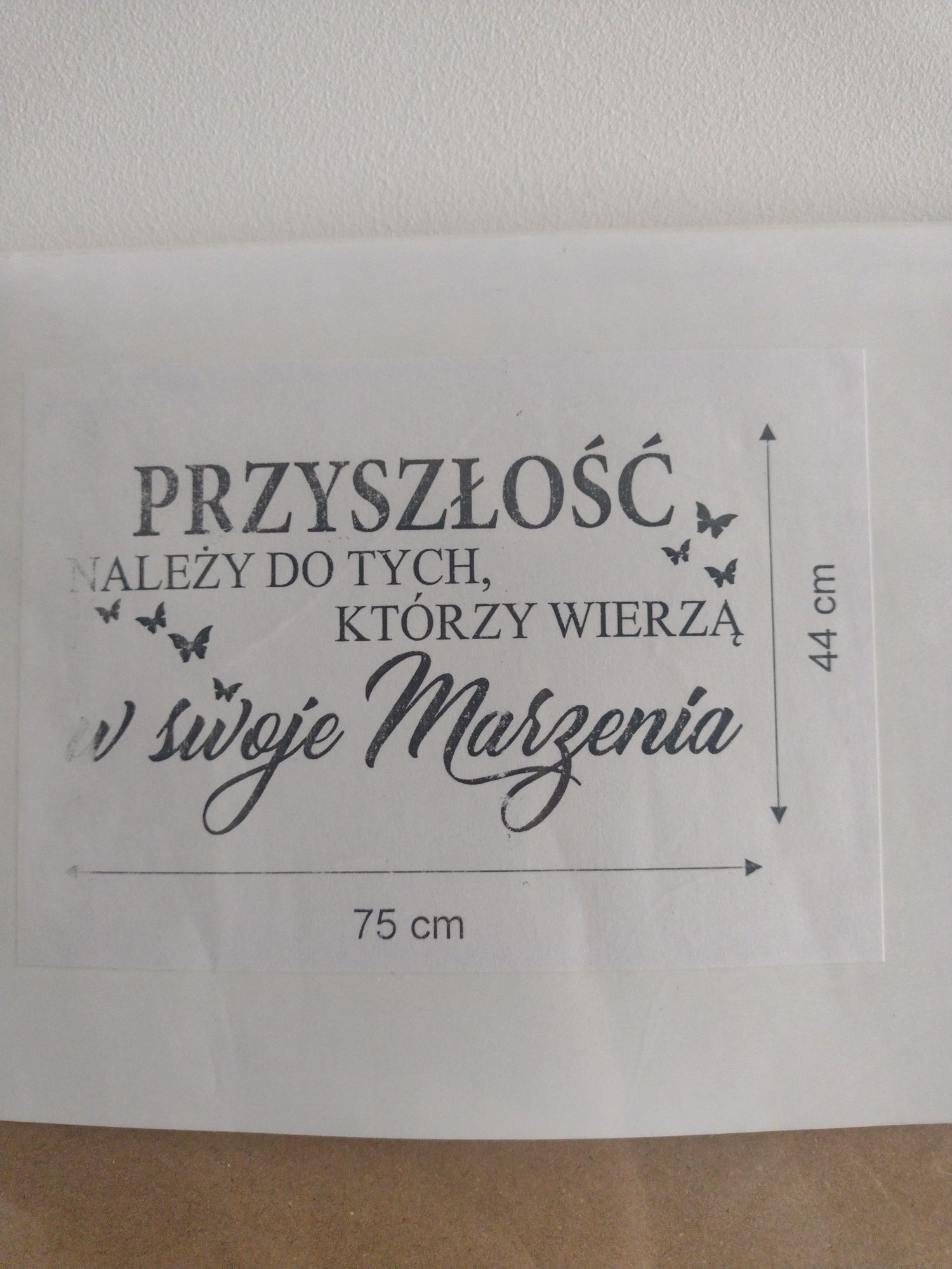 Dekoracja naklejka welurowa samoprzylepna szara duża 75cmx 44 cm