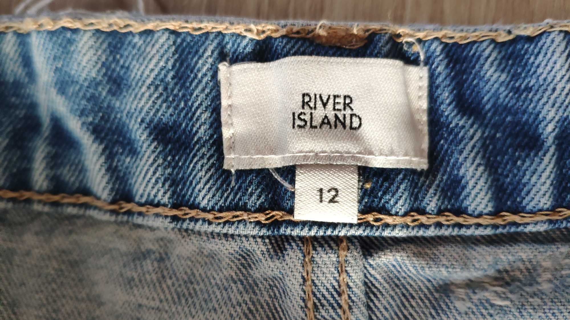szorty dżinsowe jeansowe river island rozmiar 38 bawełna 100%