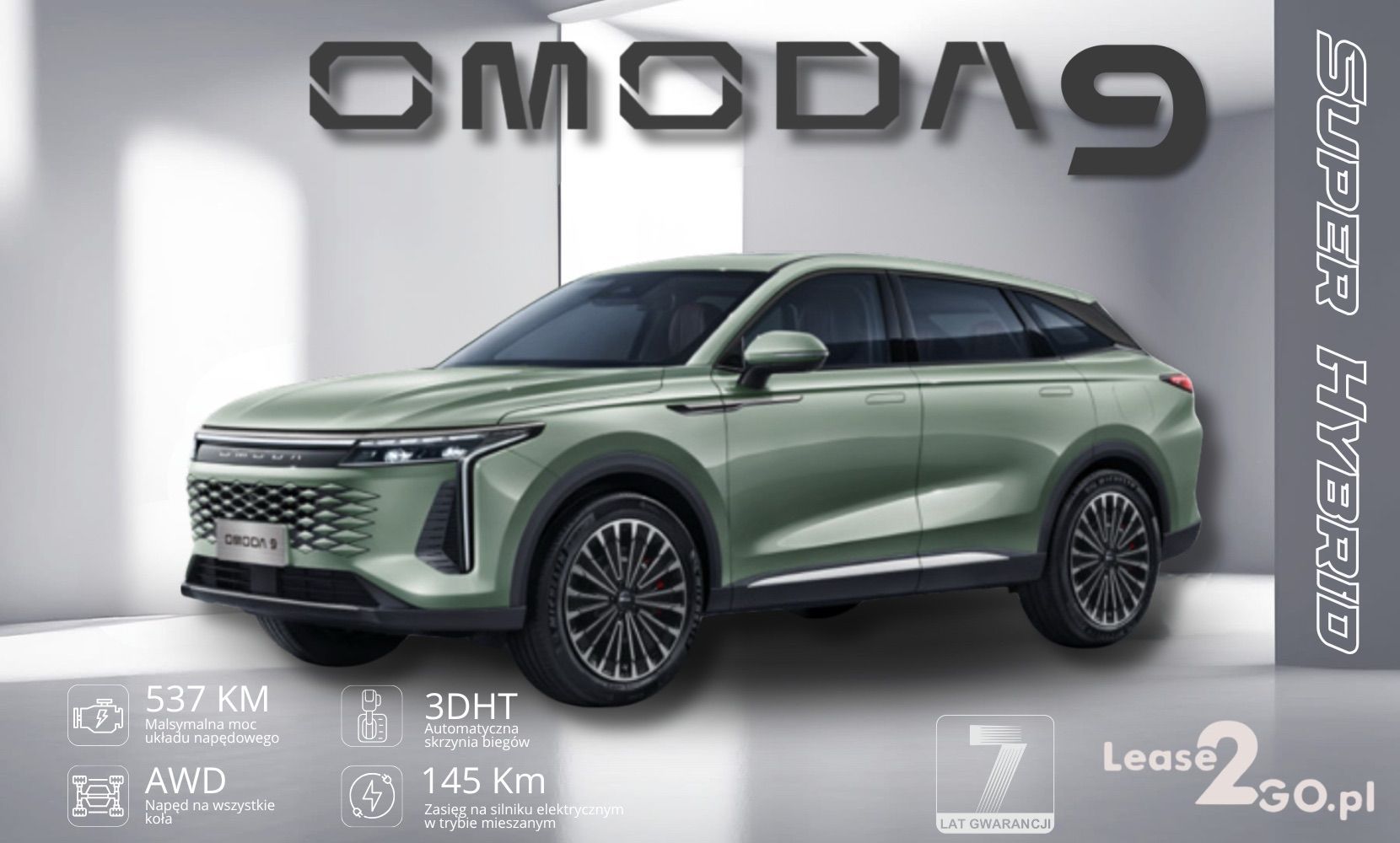 Omoda 9 Super Hybrid EXCLUSIVE 4x4 • Rabat 8 400 pln • Dla Firm i osób pryw. !